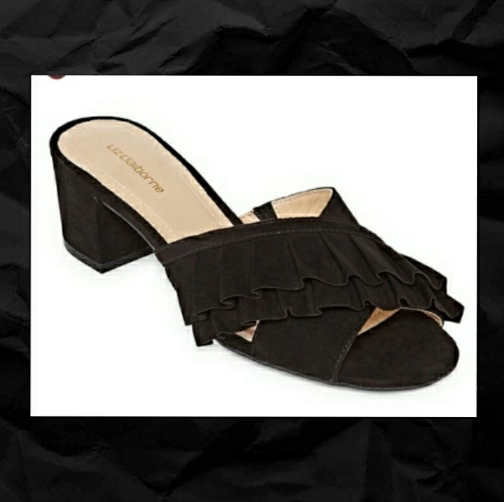 NWOT Liz Claiborne "Erika"  black sandals